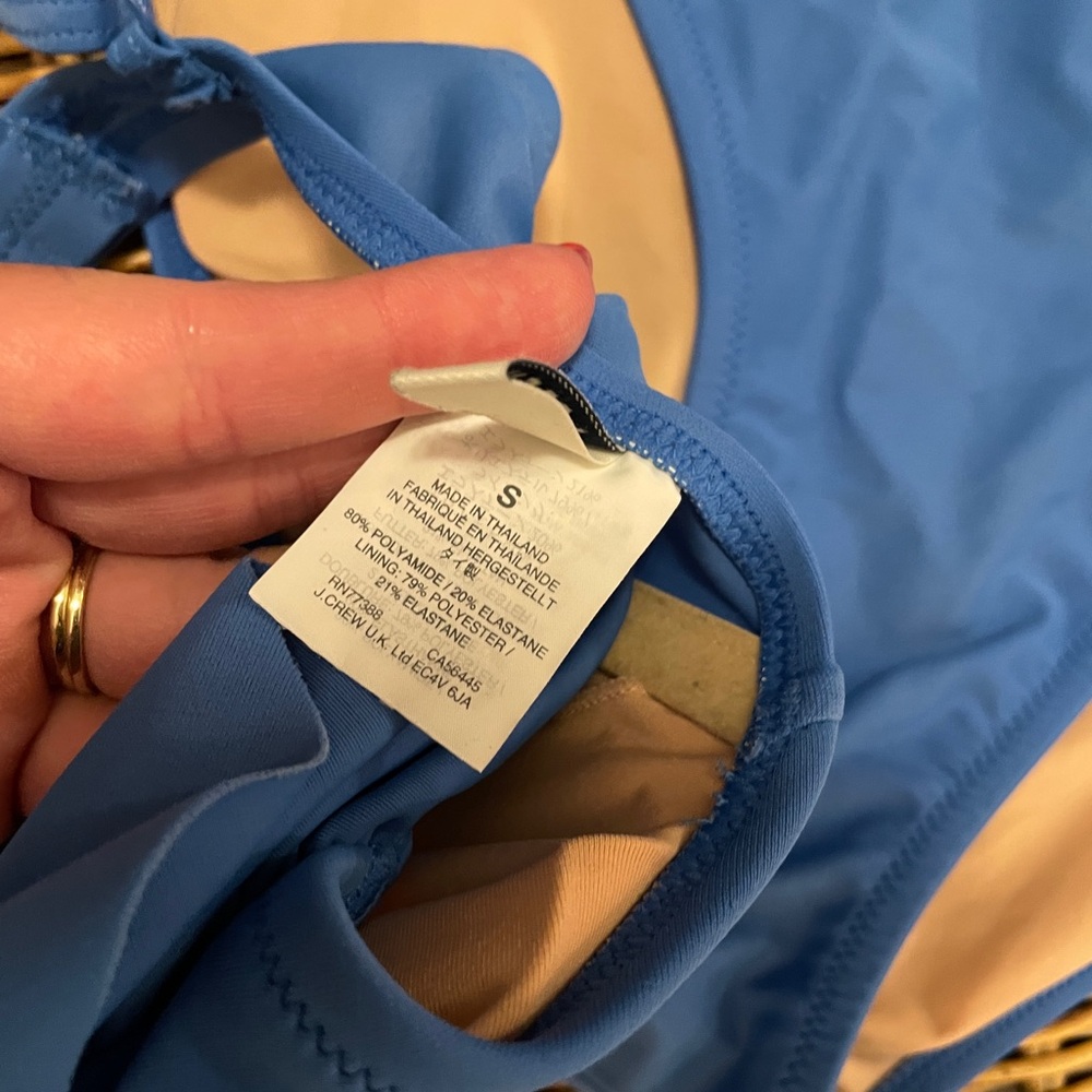 J. Crew Factory Blue Ruffle Bikini Set - Picture 4 of 4